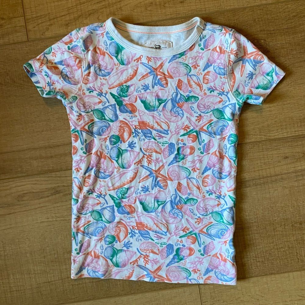 Crewcuts size 6 seashell sleepwear shirt t shirt 100% cotton